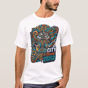 T-shirt Chemise City Beat – Tee graphique au rythme musica