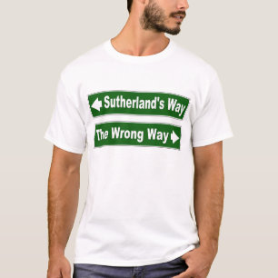 T-shirt Chemise Clan Sutherland's Way Street Sign