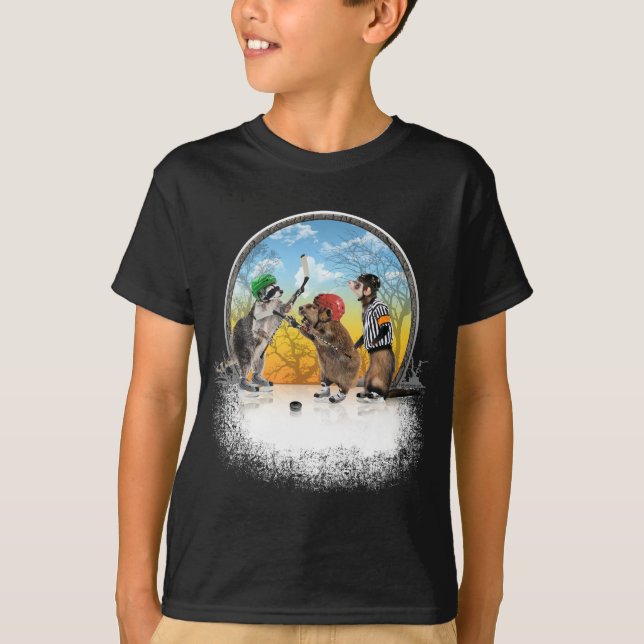 T-shirt Chemise classique Critter de hockey (Devant)