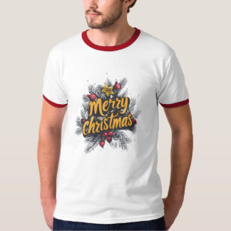 T-shirt Chemise classique « Joyeux Noël »