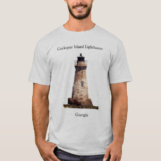 T-shirt Chemise Cockspur Island Lighthouse noir lettrage