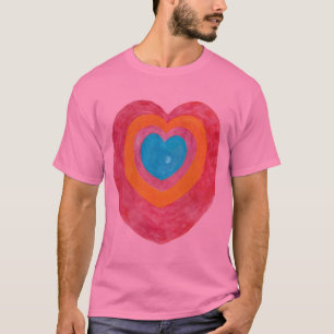 T-shirt Chemise Coeur colorée
