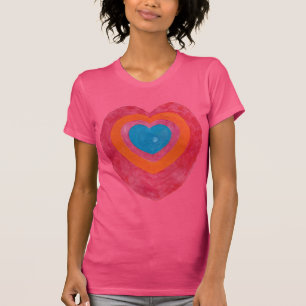 T-shirt Chemise Coeur colorée