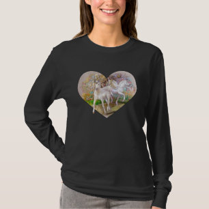 T-shirt Chemise - coeur de Pegasus de licorne