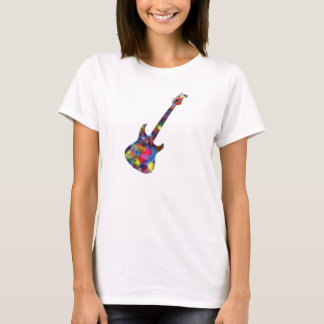 T-shirt Chemise colorée multi de guitare