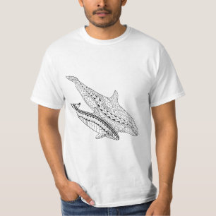 T-shirt Chemise Coloriante Orca Et Bébé Adulte