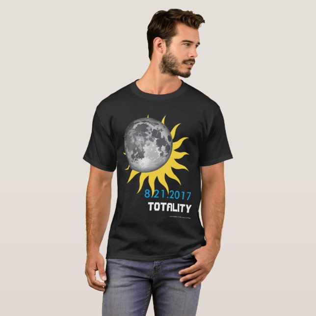 T-shirt Chemise commémorative de l'éclipse totale 2017 de (Devant entier)