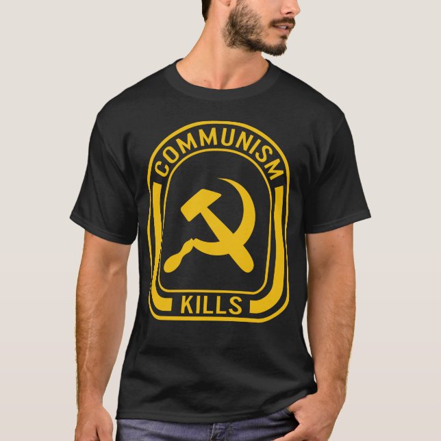 T-shirt Chemise communiste, communisme tue Tee, travaillis (Devant)