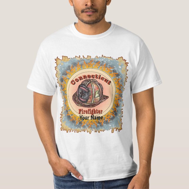 T-shirt Chemise Connecticut Firefighter (Devant)