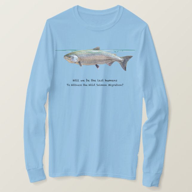 T-shirt Chemise conservationniste saumon Lover (Design devant)