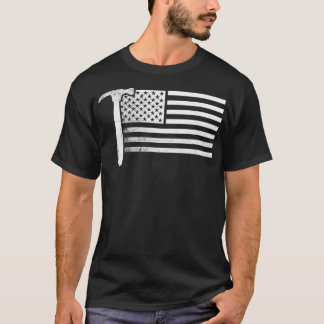 T-shirt Chemise Cool du charpentier du drapeau américain