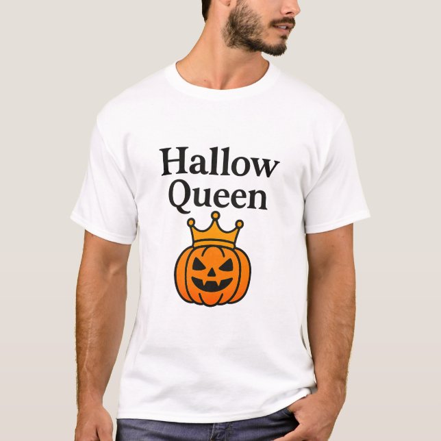 T-shirt Chemise costumée Hallo Queen Funny Halloween (Devant)