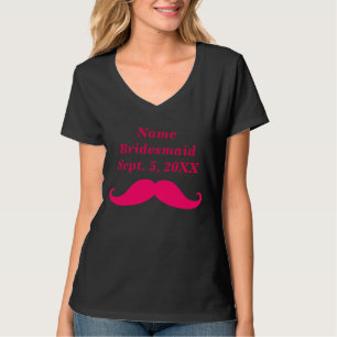 T-shirt Chemise Cou Nano V-Col Femme De Mousseline Rose