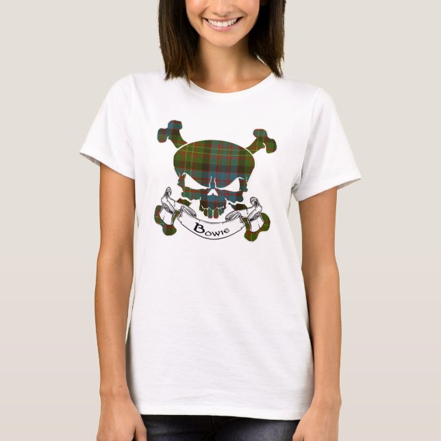 T-shirt Chemise crâne Bowie Tartan (Devant)