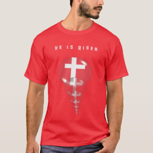 T-shirt Chemise Croix de la Résurrection Il est ressuscité