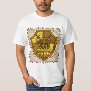 T-shirt Chemise Crown Sword Shield nom de famille