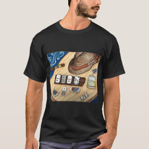 T-shirt Chemise cubaine Cuba Dominos Jeu Havana Cubain Cig