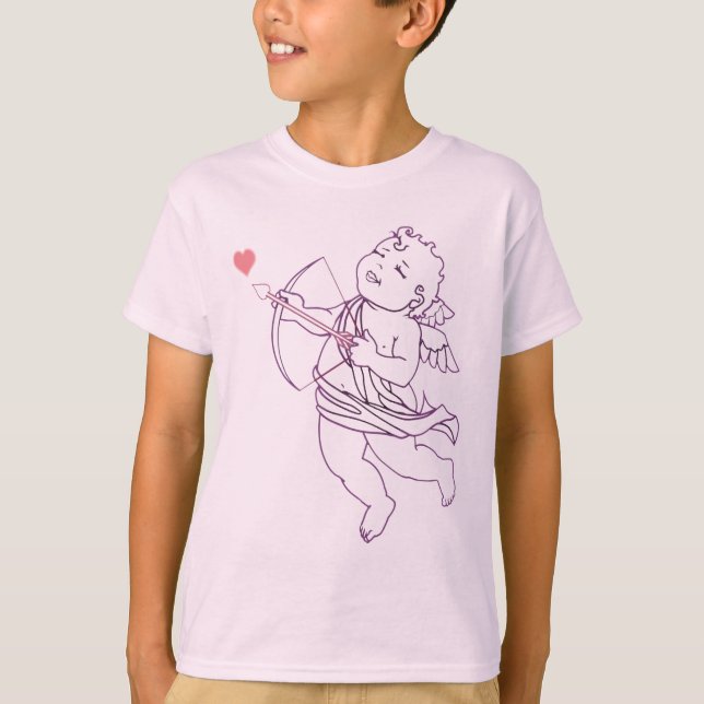 T-shirt Chemise Cupid Sweatshirt de Valentine pour enfant  (Devant)