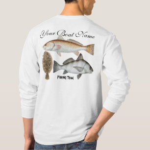 T-shirt Chemise customisée d'équipe de pêche côtière