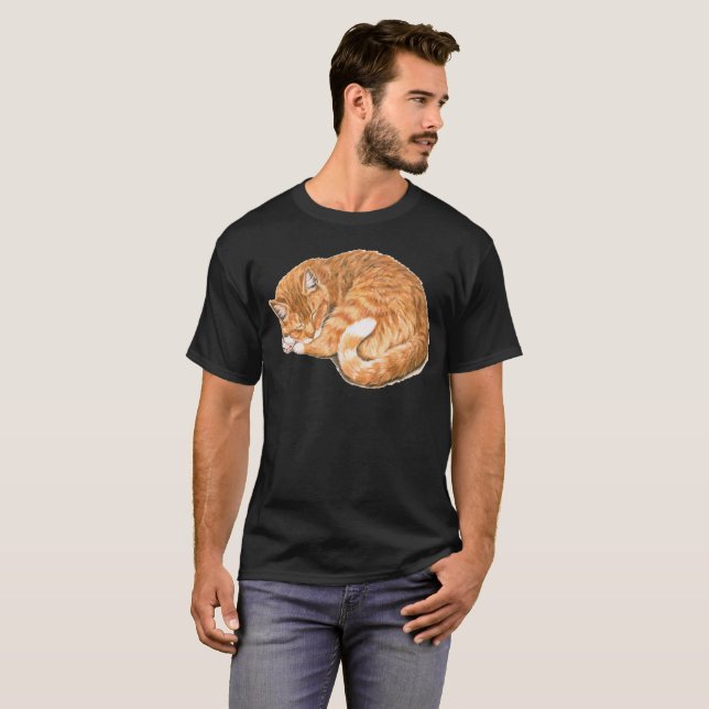 T-shirt Chemise Cute Orange Tabby - Cadeau Pour Amoureux d (Devant entier)