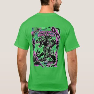 T-shirt Chemise cyberpunk loup néon grunge streetwear grap