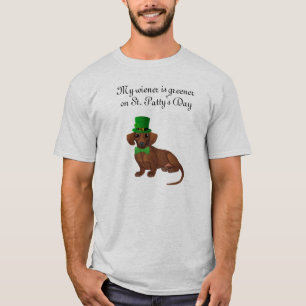 T-shirt Chemise Dachshund pour la Saint Patrick masculine