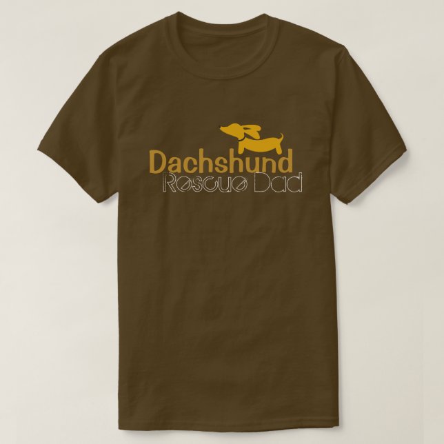 T-shirt Chemise Dachshund Resue Papa Wiener Chien Wiener (Design devant)