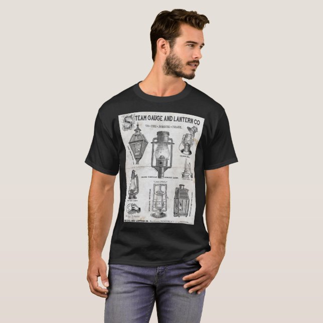 T-shirt Chemise d'affiche de société de lanterne de mesure (Devant entier)