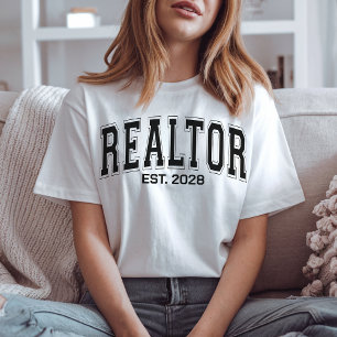 T-shirt Chemise d'agent immobilier, Cadeau personnalisé po
