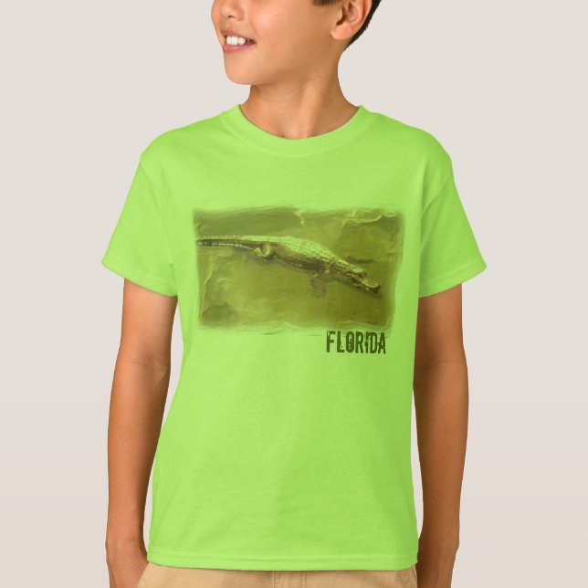 T-shirt Chemise d'alligator de la Floride de garçons (Devant)