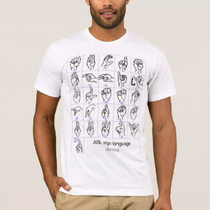 T-shirt Chemise d'ALPHABET de LANGUE DES SIGNES
