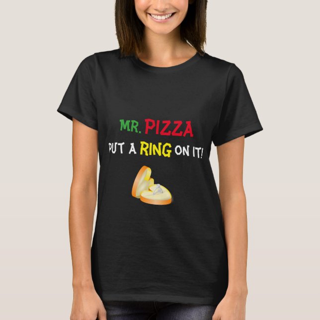 T-shirt Chemise d'amant de pizza (Devant)