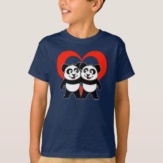 T-shirt Chemise d'amour de panda