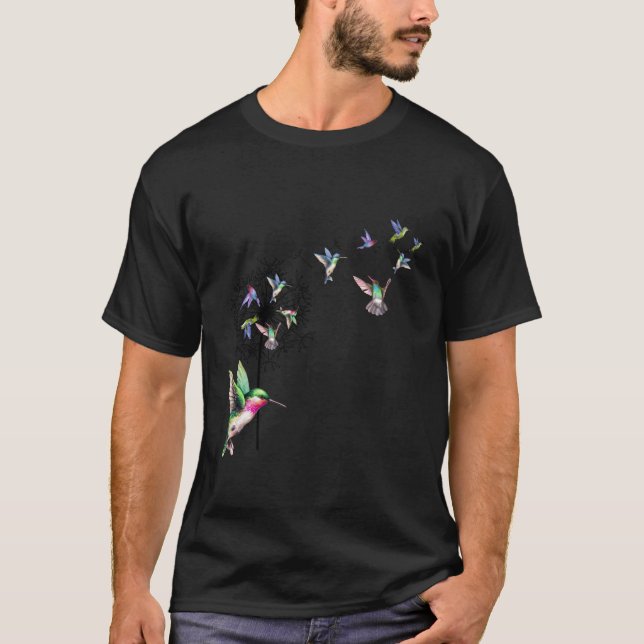T-shirt Chemise Dandelion Oiseau Colibri Pour Femmes (Devant)