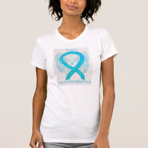 T-shirt Chemise d'angle bleu turquoise CDH
