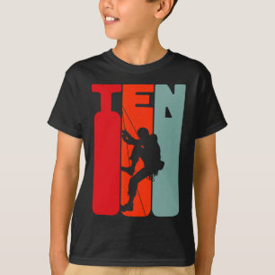 T-shirt Chemise d'anniversaire 10 ans grimpeur garçon de 1