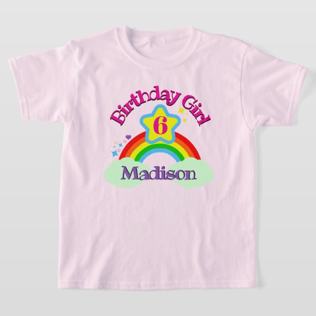 T-shirt Chemise d'anniversaire arc-en-ciel (Poser)