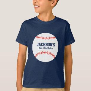 T-shirt Chemise d'anniversaire de baseball personnalisée