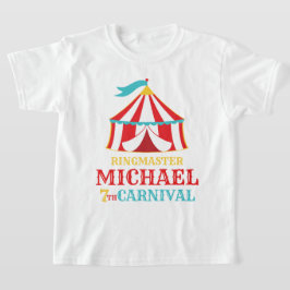 T-shirt Chemise d'anniversaire du carnaval Red Tent Circus