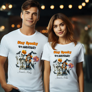 T-shirt Chemise d'anniversaire du couple d'Halloween perso