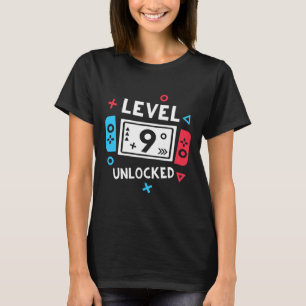 T-shirt Chemise d'anniversaire garçon niveau 9 débloqué Pa