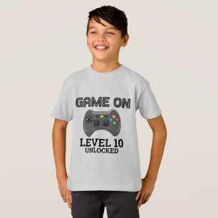 T-shirt Chemise d'anniversaire manette de jeu vidéo niveau