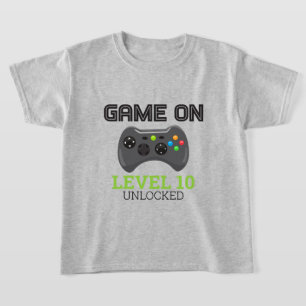 T-shirt Chemise d'anniversaire manette de jeu vidéo niveau