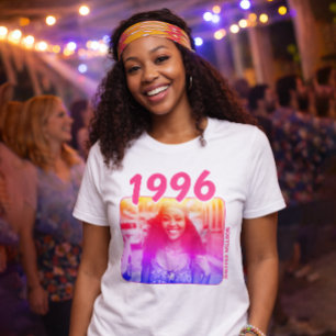 T-shirt Chemise d'anniversaire personnalisée 90s, Photo Ro