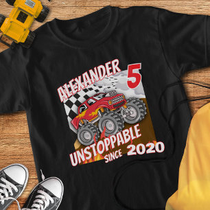T-shirt Chemise d'anniversaire personnalisée de camion mon