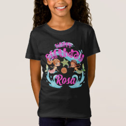T-Shirt Chemise d'anniversaire personnalisée pour Sirène