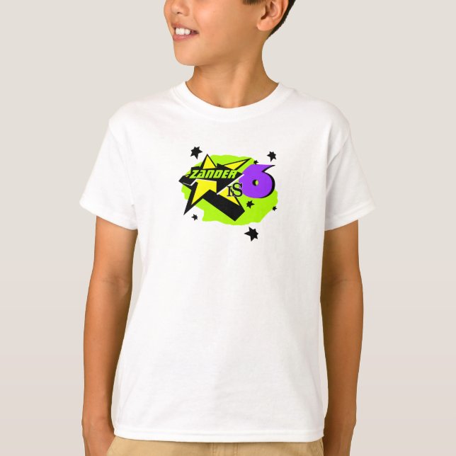 T-shirt Chemise d'anniversaire Unisex 6 ans (Devant)