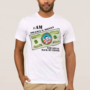 T-shirt Chemise d'argent d'Obamas