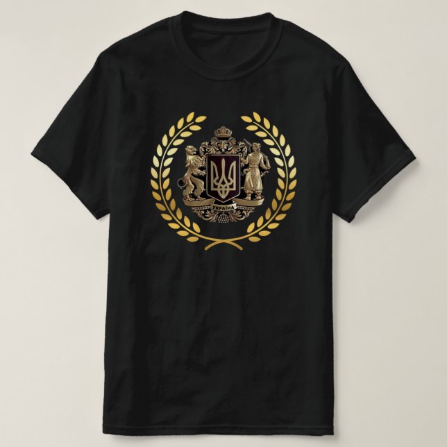 T-shirt Chemise d'armoiries ukrainienne (Design devant)