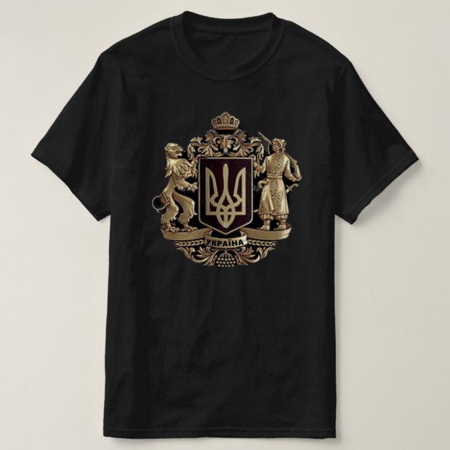 T-shirt Chemise d'armoiries ukrainienne (Design devant)